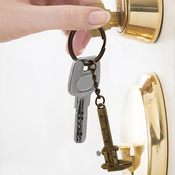 《游標卡尺鑰匙扣》測量0-4cm 迷你游標卡尺 測量工具 鋅合金 鑰匙圈 鑰匙掛件 隨身攜帶【飛兒】1-109-細節圖5