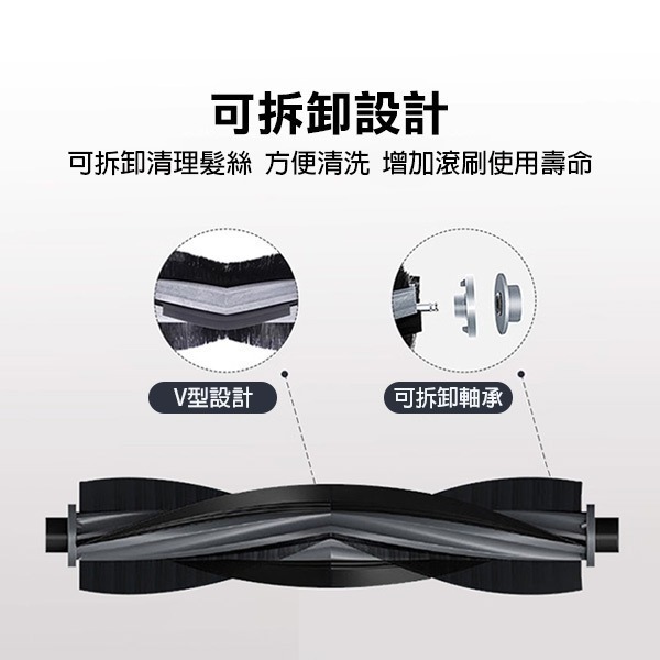 《科沃斯掃地機配件X2 OMNI》毛刷／膠刷／毛刷主刷罩／膠刷主刷罩／拖布支架／銀離子【飛兒】9-11-細節圖3