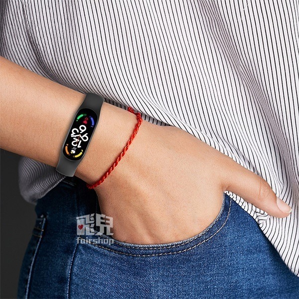 小米手環8代柔軟矽膠錶帶 NFC通用 純色錶帶 防水防汗 錶帶 替換錶帶【飛兒】-細節圖8