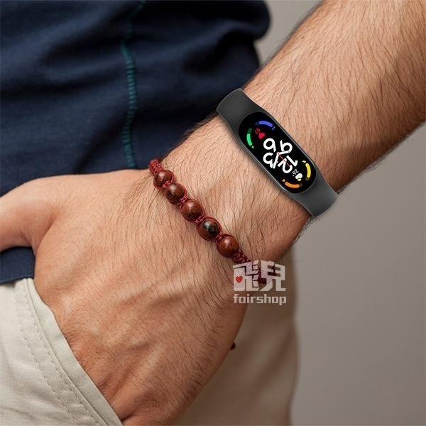 小米手環8代柔軟矽膠錶帶 NFC通用 純色錶帶 防水防汗 錶帶 替換錶帶【飛兒】-細節圖9