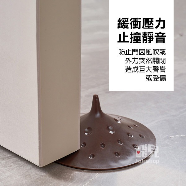 《吸盤式360度門檔》藍/咖啡兩色隨機出貨 門塞 防風 防撞 防夾手 吸盤穩固 防撞吸盤 靜音門擋【飛兒】-細節圖2