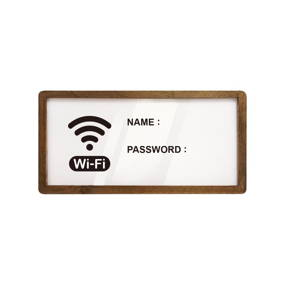 《木質告示牌 大款》黏貼式 免打孔 標示牌 指示牌 相框 公共標示 男女洗手間 廁所 小心地滑 監視器【飛兒】20-6-規格圖6