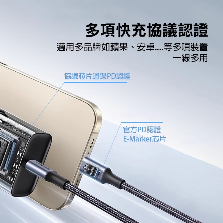 《綠聯Type-C公對公PD傳輸線 PD100W》US316 快充 數據線 充電線 編織線 抗拉扯【飛兒】Z20-細節圖4