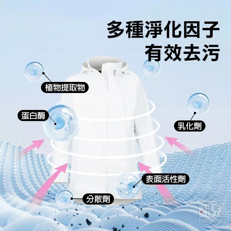 《衝鋒衣清洗劑》衝鋒衣乾洗劑 免水洗 溫和去汙 清潔保養 防水修復 去油 去漬 羽絨外套 防風外套【飛兒】21-4-22-細節圖2