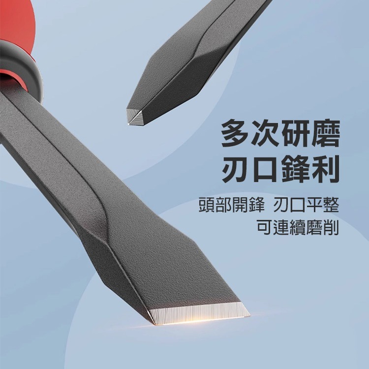 《德力西鑿子包膠帶護手》鉻釩鋼材質 鑿石頭 水泥鑿子 扁剷 鑿石工具 扁尖鑿 護手鑿子 劈石器【飛兒】22-4-11-細節圖7