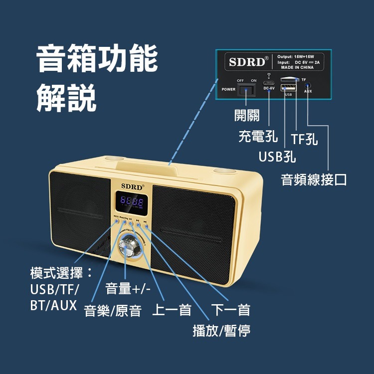 《SDRD麥克風音箱》藍牙音箱 雙人無線麥克風 KTV 卡拉OK 藍牙喇叭 藍牙音響【飛兒】Z38-細節圖7