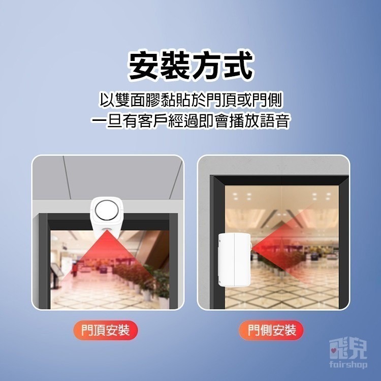 《感應語音播報器》可錄音 自動感應 電池式/插電式 語音提示器 迎賓門鈴 門鈴播報器 提示門鈴 歡迎光臨【飛兒】23-1-細節圖5