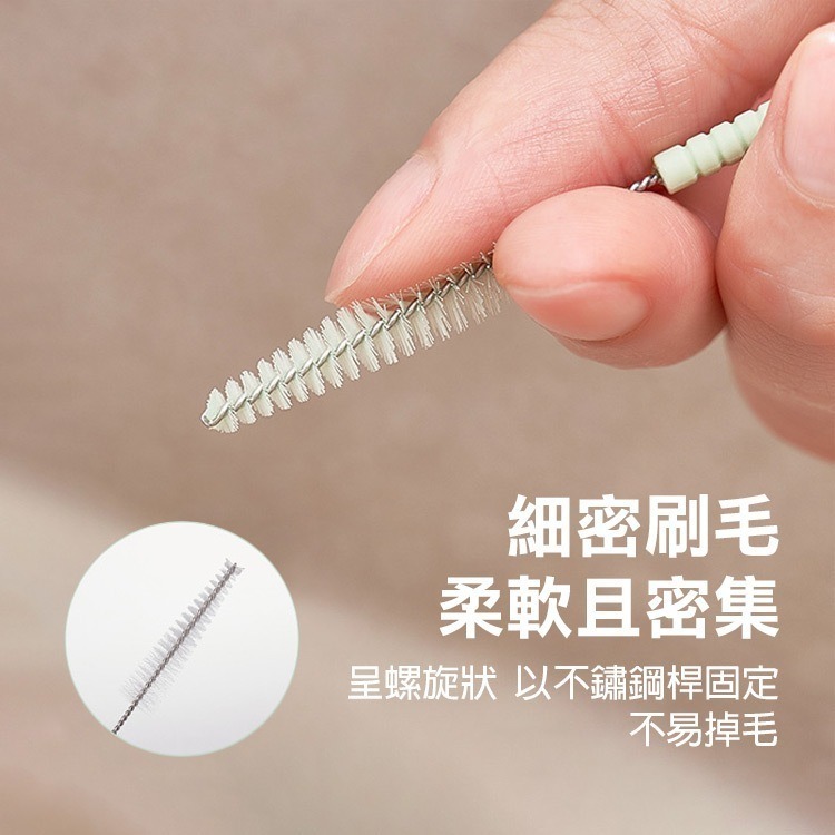 日貨《不鏽鋼尼龍吸管刷 一袋2入》萬用清潔毛刷 多功能 軟管刷 清潔刷 奶瓶刷 杯刷 尼龍軟毛刷 吸管清潔【飛兒】-細節圖2