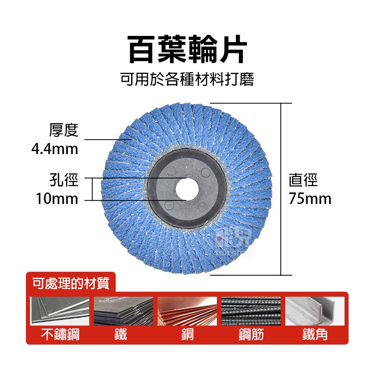 多款可選《砂輪機鋸片3吋》打磨 除鏽 金屬切割 石材切割 百葉輪片【飛兒】8-3-4-細節圖4