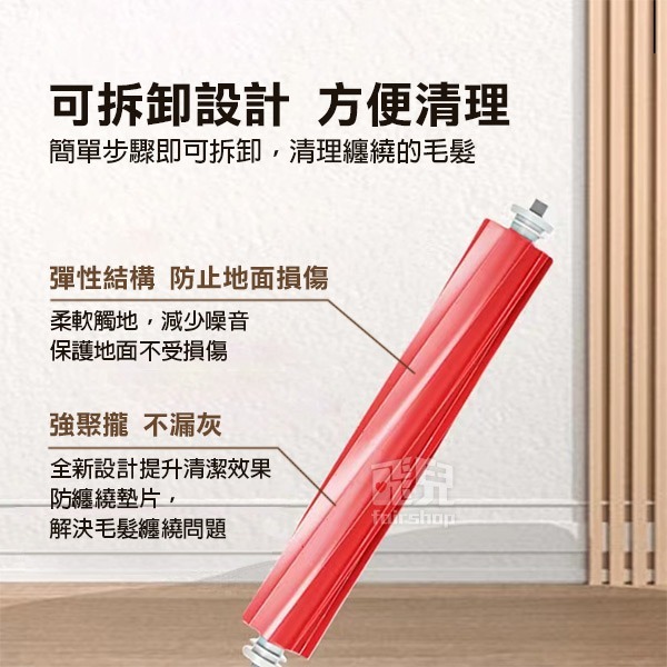 《石頭掃地機配件 Qrevo L》主刷／主刷罩／集塵袋／拖布支架／清潔液 Roborock 石頭【飛兒】9區-細節圖2