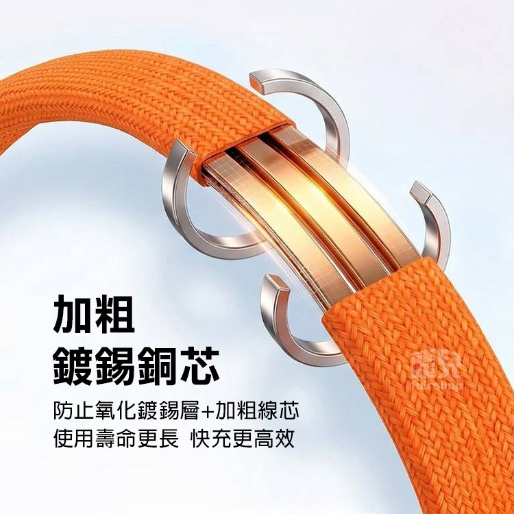 《力拓 快充編織扁線 30W／65W》TypeC 蘋果線 PD快充線 充電線 數據線 扁線 兼容 iPhone【飛兒】-細節圖3