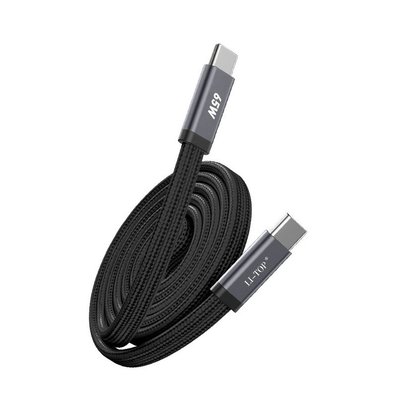 《力拓 快充編織扁線 30W／65W》TypeC 蘋果線 PD快充線 充電線 數據線 扁線 兼容 iPhone【飛兒】-規格圖6