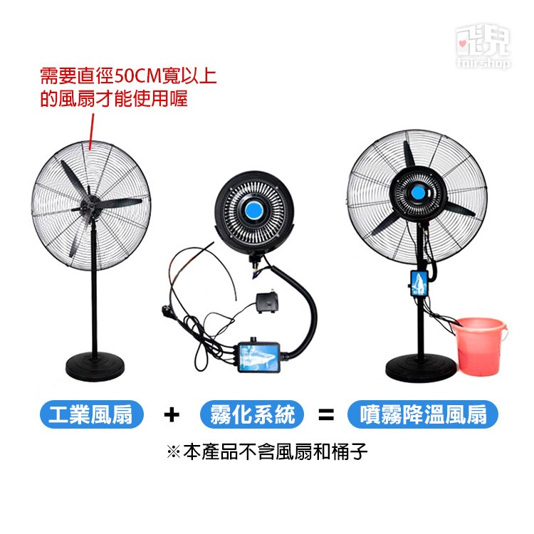 《工業扇專用離心霧化盤加溼模組》工業扇升級噴霧扇 降溫排熱 降塵加濕器 工業風扇改裝 降溫神器 噴霧盤 水霧機【飛兒】-細節圖3