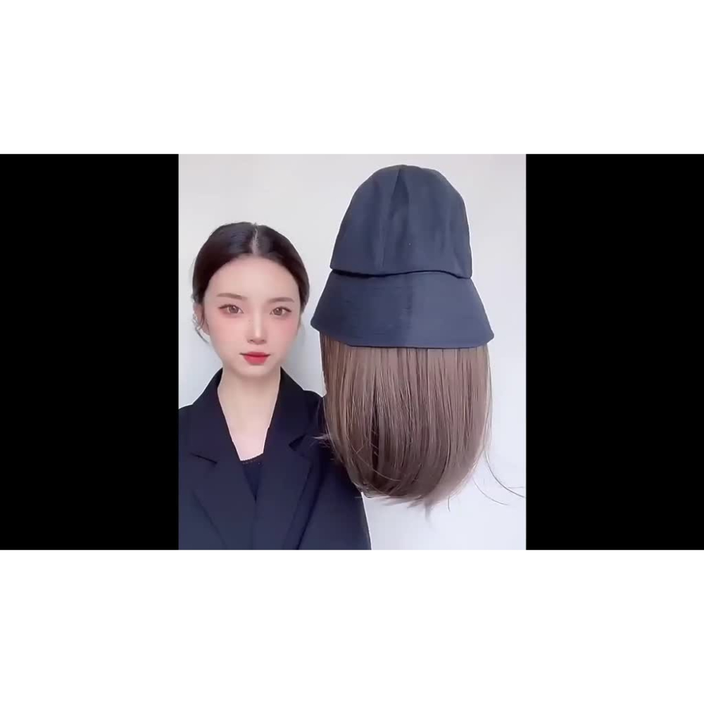 999 ZX157 台灣出貨附發票❤帽子假髮一體式 短款鎖骨帽子假髮 時尚漁夫帽假髮帽 AT116-細節圖6