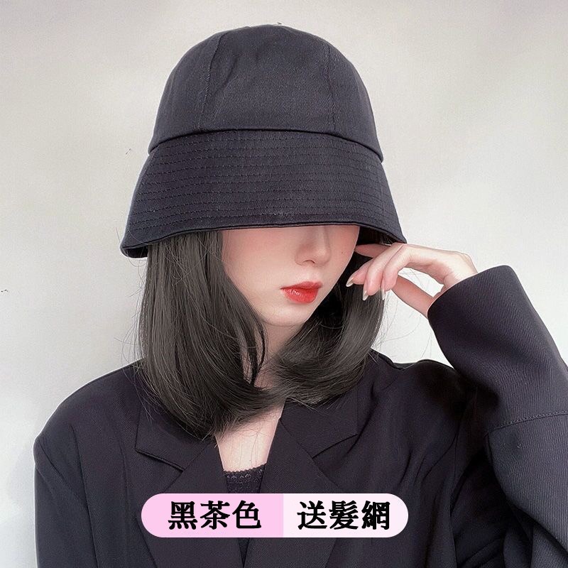 999 ZX157 台灣出貨附發票❤帽子假髮一體式 短款鎖骨帽子假髮 時尚漁夫帽假髮帽 AT116-細節圖7