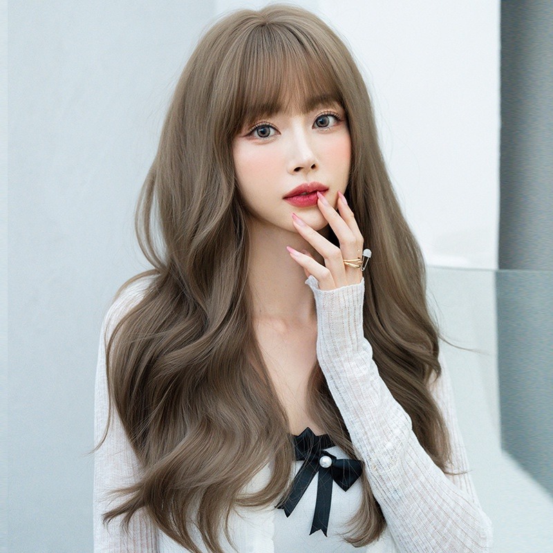 [現貨在台附發票]❤整頂假髮 大波浪假髮 長捲假髮 長直假髮 捲髮假髮 大波浪假髮 全頭套式假髮空氣劉海假髮0336-細節圖3