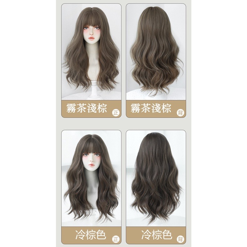 [現貨在台附發票]❤整頂假髮 大波浪假髮 長捲假髮 長直假髮 捲髮假髮 大波浪假髮 全頭套式假髮空氣劉海假髮0336-細節圖6