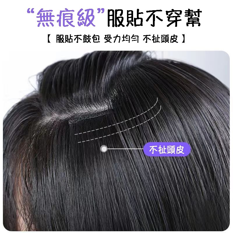 [台灣現貨附發票]❤巴黎畫染直髮假髮片 假髮女長直髮巴黎畫染V型沉睡式掛耳染髮片蓬鬆自然增髮量假髮片 B I-細節圖5