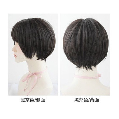 [台灣現貨附發票]❀韓國新品整頂式假髮女 空氣劉海短髮全頂假髮 玫瑰網假髮 仿真假髮3110 3136 I-規格圖11
