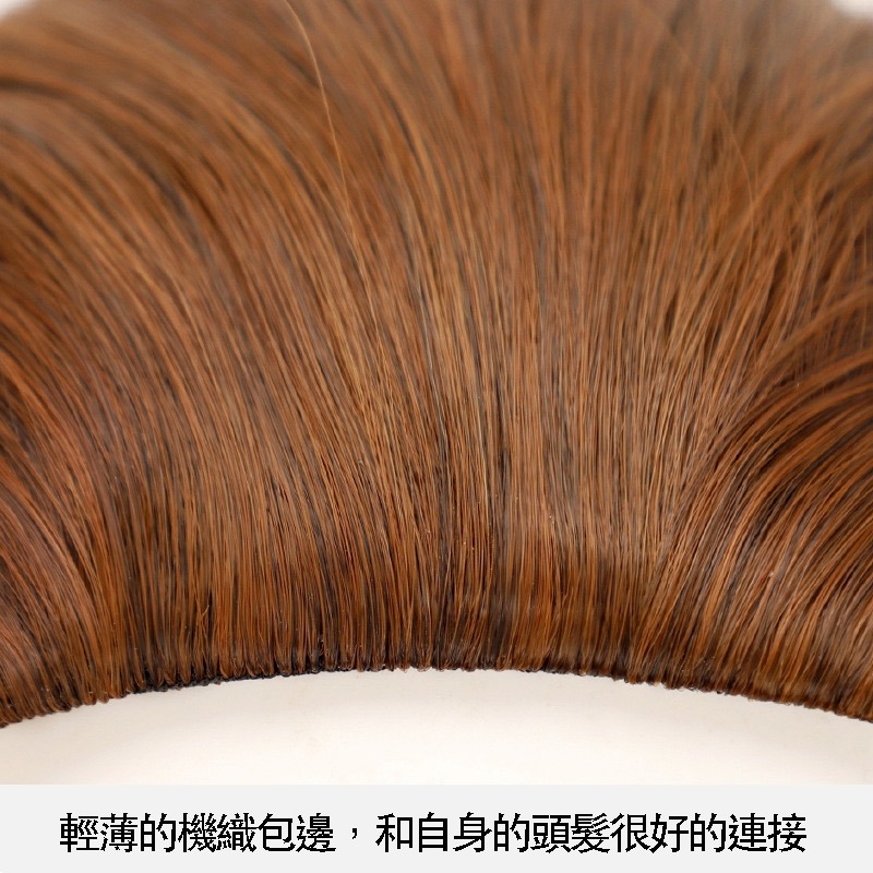 [台灣現貨附發票]❤厚劉海假髮片 大髮量加厚日系漫畫修顏弧形帶鬢角女款瀏海LH1282 B I-細節圖3