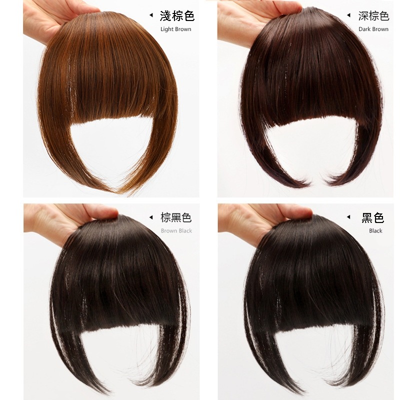 [台灣現貨附發票]❤厚劉海假髮片 大髮量加厚日系漫畫修顏弧形帶鬢角女款瀏海LH1282 B I-細節圖4