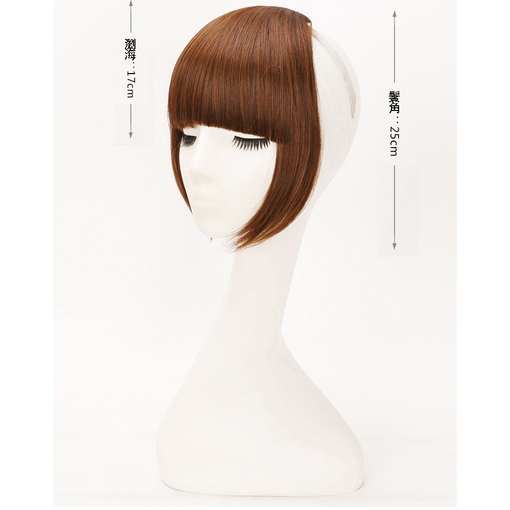 [台灣現貨附發票]❤厚劉海假髮片 大髮量加厚日系漫畫修顏弧形帶鬢角女款瀏海LH1282 B I-細節圖5