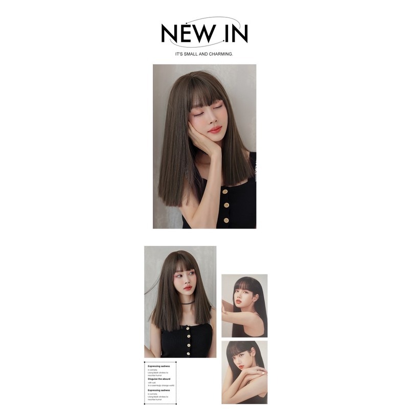 [現貨在台附發票]❀中長款整頂假髮 整頂式假髮女 空氣劉海瀏海漸層挑染中長直全頂假髮日系假髮 6139 508 I-細節圖8