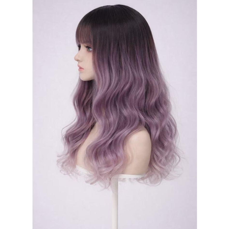 0009號 漸變雙層紫 直播商品 專屬 12月10日 整頂假髮-細節圖4