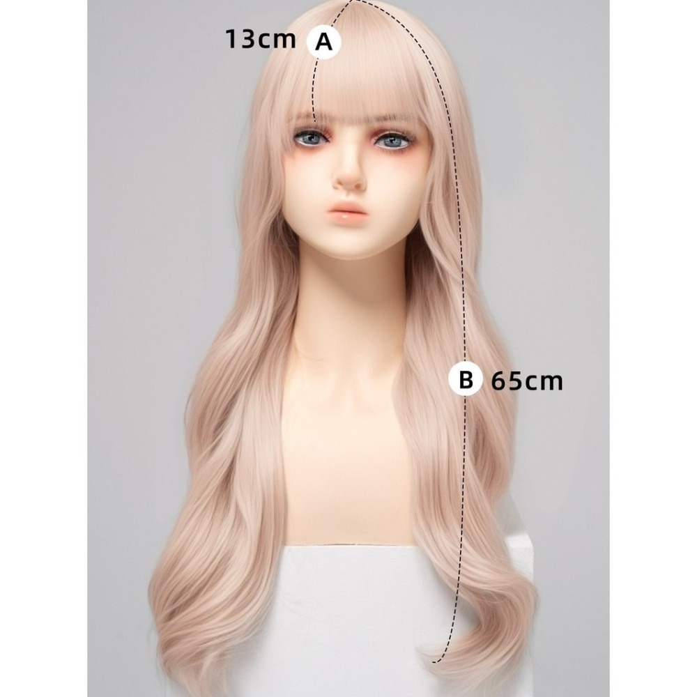 lady wig 薇歌夫人 霧粉色假髮 大波浪長捲假髮 氣質假髮 假髮女 長捲假髮 氣質假髮-細節圖5