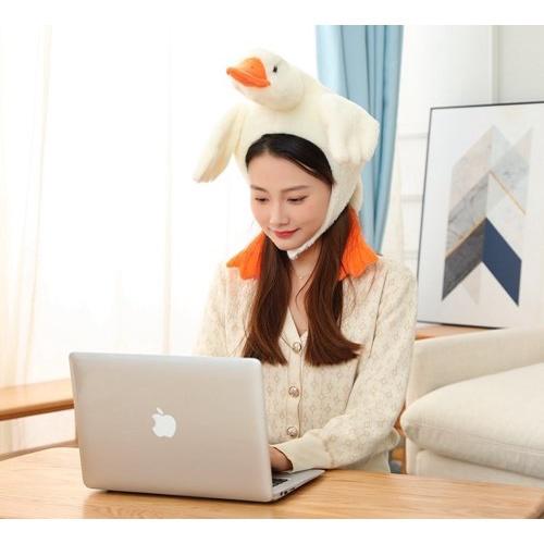 [預購]毛絨鴨子帽 鴨力山大 小廢物 攝影道具 生日禮物 情人禮物 惡搞禮物 聖誕禮物 交換禮物 辦公室療育小物-細節圖2