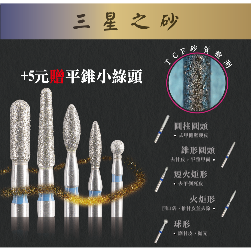 伊凱兒 -［三星之砂］+5元送小綠頭/鑽石砂俄式美甲磨頭套組(紅標/藍標)新手美甲 美甲工具 俄式保養 前置工具 去死皮-規格圖3