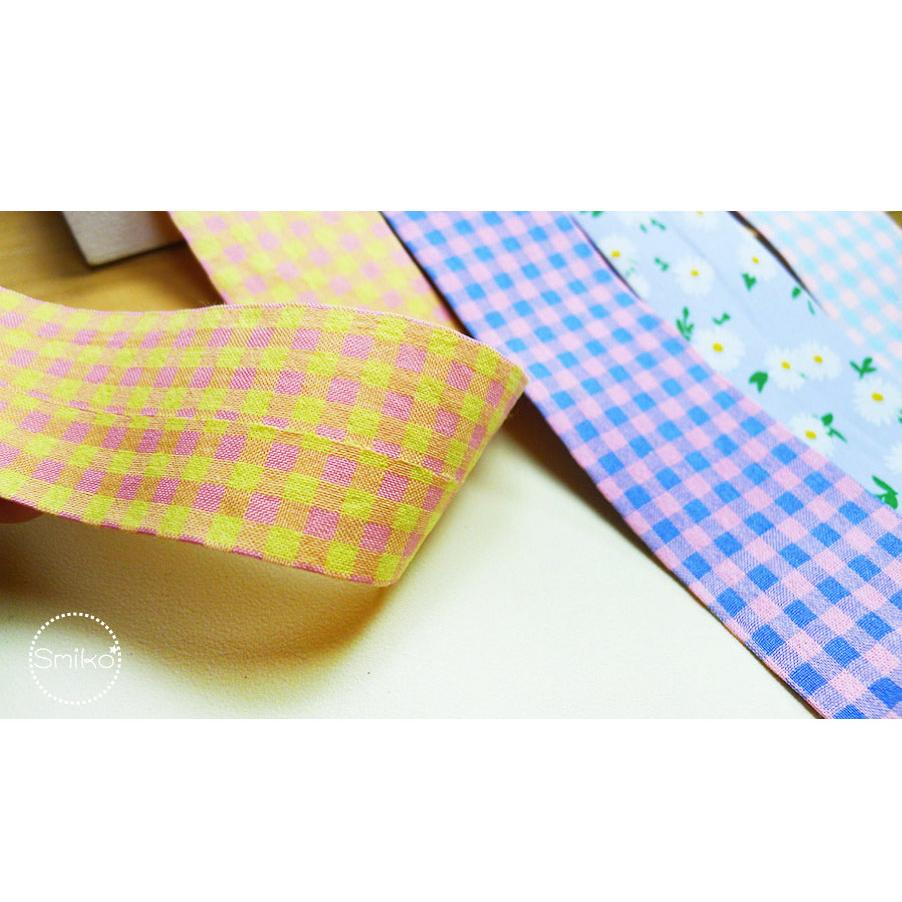 【Smiko腸腸妞】38mm清新馬卡龍休閒格紋壓布條 緞帶/手作/蝴蝶結/髮飾/髮帶/髮箍/手工/DIY 5R2397-細節圖5
