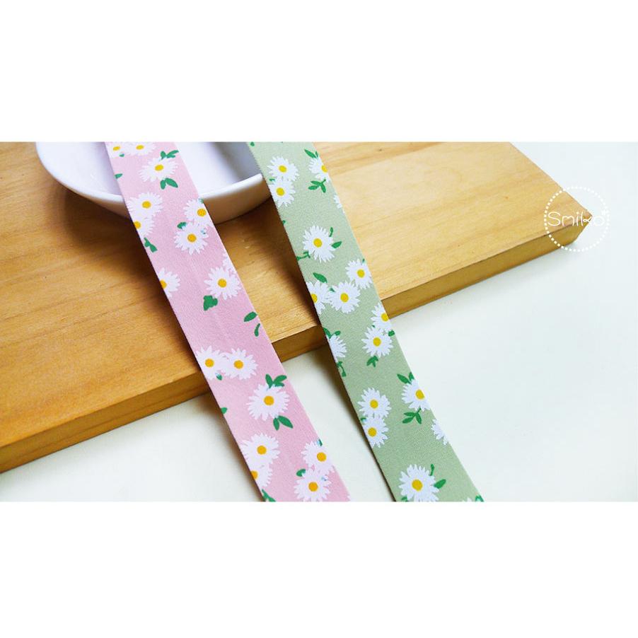 【Smiko腸腸妞】25mm夏日風情小雛菊碎花壓布條 緞帶/手作/蝴蝶結/髮飾/髮帶/髮箍/手工/DIY-細節圖4