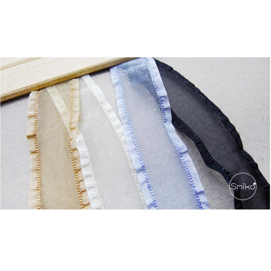 Smiko腸腸妞【5R2U03】25mm透紗裙邊華麗緞帶 珍珠紗/蝴蝶結/髮飾/髮夾/緞帶/DIY/手作-細節圖5