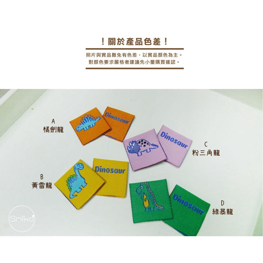 Smiko腸腸妞【5K1U87】25mm對折恐龍款電繡布標側標  圍兜/平安符袋/背包/織標/手作包包/手作/DIY-細節圖4