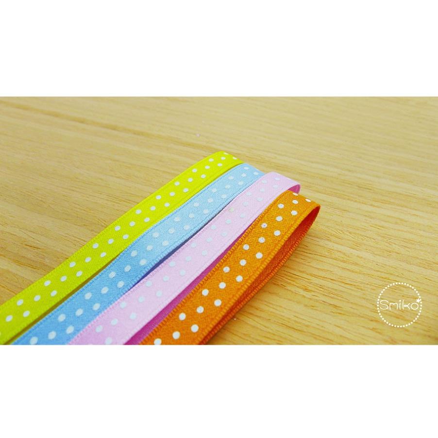 Smiko腸腸妞【6R1U74】(日本製)9mm水玉泡泡絲光高密度緞帶 吊帶夾/奶嘴鍊夾/織帶/防掉落帶/DIY-細節圖5