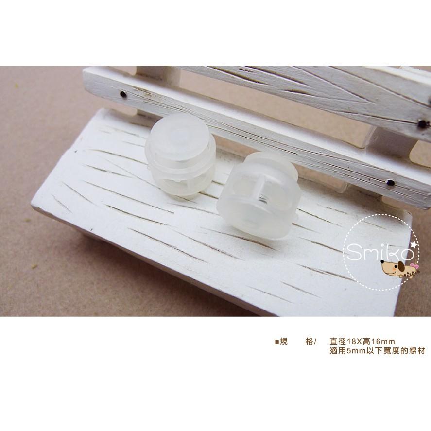 Smiko腸腸妞【5K1F01】(5mm用)透明雙孔繩帶彈簧調節扣 豬鼻扣/雙孔扣/串珠/手作/寶寶/DIY-細節圖2