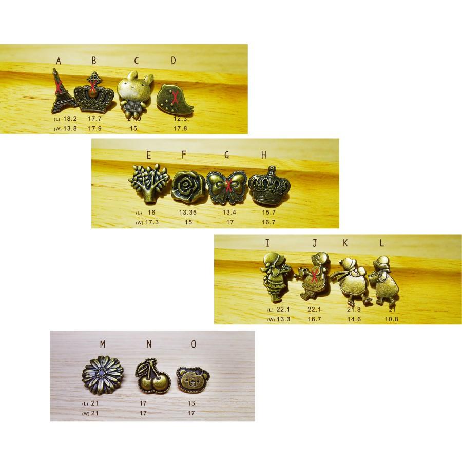 Smiko腸腸妞【5B7512】12mm古銅色金屬造型四合釦 四合扣/手作/DIY/鐵釦/材料/皮包/包包/皮夾/背包-細節圖3