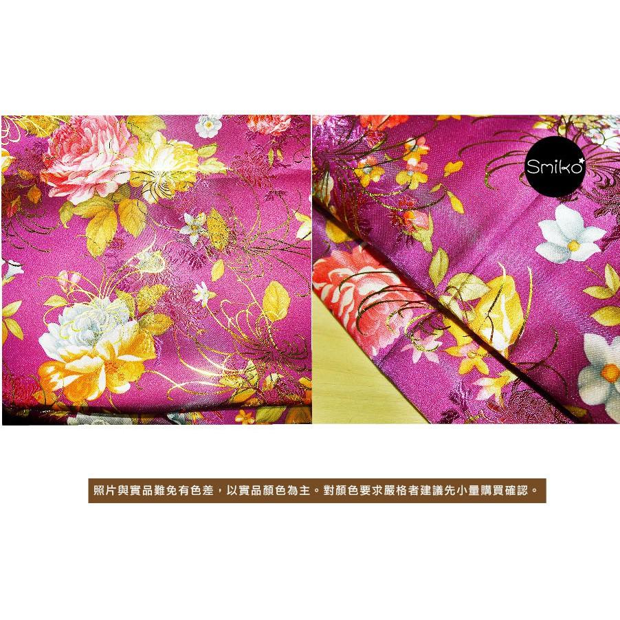 Smiko腸腸妞【5C8013】貴氣金牡丹加厚刺繡錦緞布料 布料/喜氣/過年/新年/吉祥-細節圖5