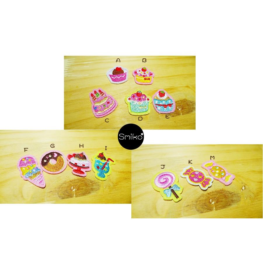 Smiko腸腸妞【5K7082】幸福甜點大集合背膠布貼 電繡/裝飾/補丁-細節圖3