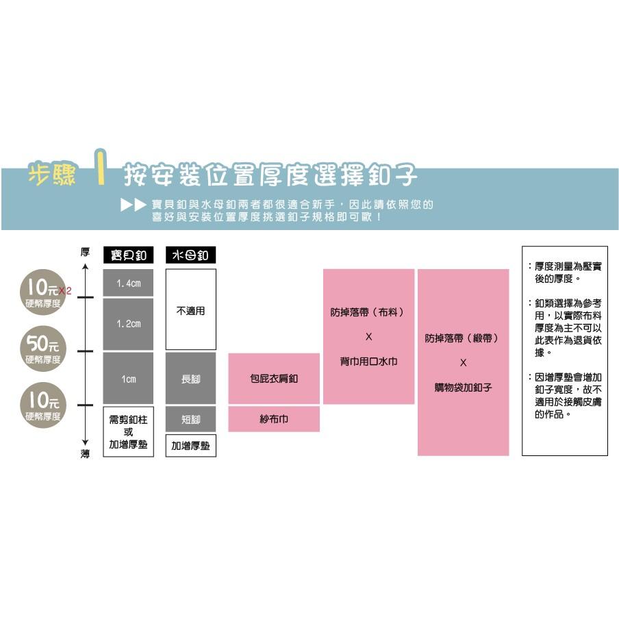 Smiko腸腸妞 (釦類選擇指南)水母釦/水母扣/寶貝釦/寶貝扣/五爪扣/五爪釦/四合釦/四合扣-細節圖4