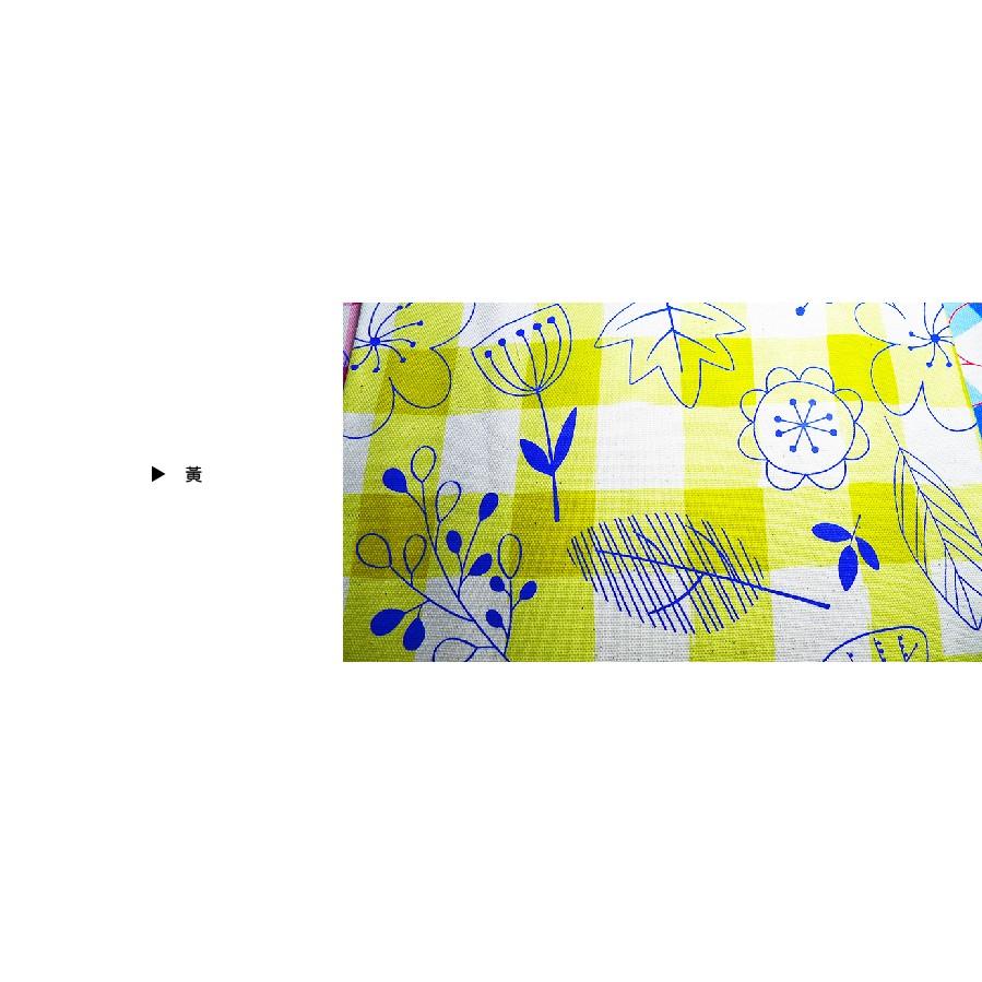 Smiko腸腸妞【C6F222】(日本製）手繪花草格紋棉製帆布（厚） 布料/寶寶/純棉/紗布/二重紗/嬰兒/口水巾-細節圖4