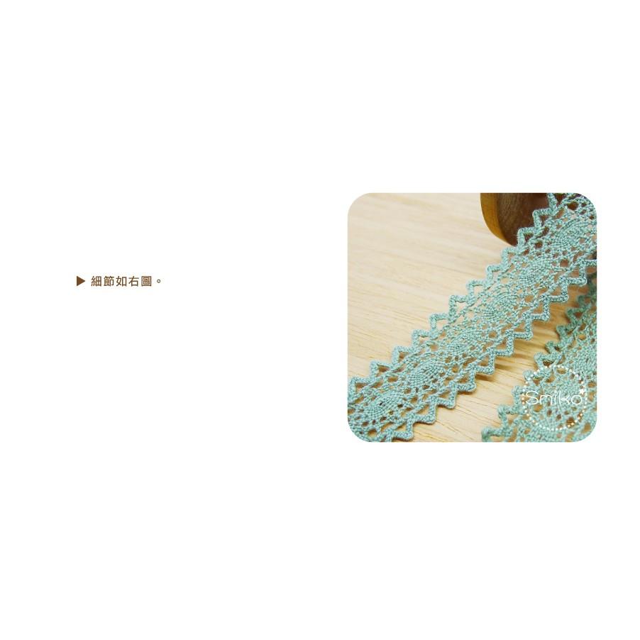 Smiko腸腸妞【5R2537】23mm軍綠鋸齒小眼睛針織純棉花邊 裝飾/桌巾/DIY/手作-細節圖2
