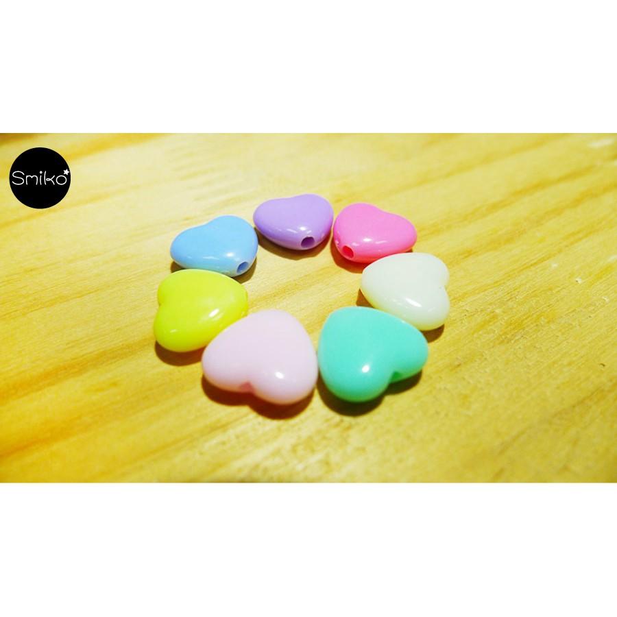 Smiko腸腸妞【5K7306】8mm愛心//孔1.5mm馬卡龍色串珠材料 珠珠/手環/手鍊/項鍊/兒童-細節圖4