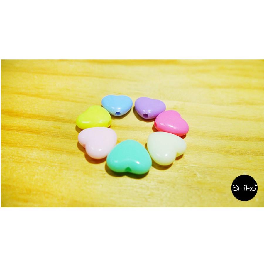 Smiko腸腸妞【5K7306】8mm愛心//孔1.5mm馬卡龍色串珠材料 珠珠/手環/手鍊/項鍊/兒童-細節圖5