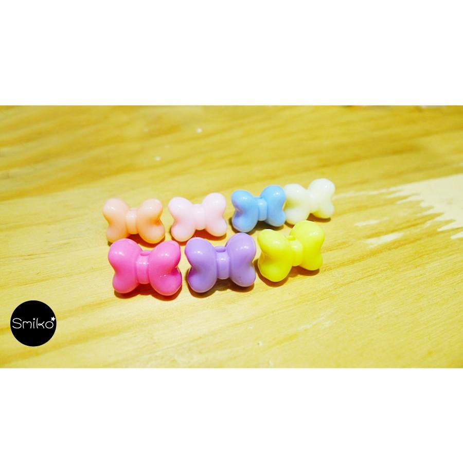 Smiko腸腸妞【5K7305】10X14mm蝴蝶結//孔1.5mm馬卡龍色串珠材料 珠珠/手環/手鍊/項鍊/DIY-細節圖5