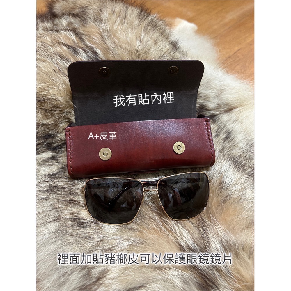 原創 墨鏡盒-太陽眼鏡皮套-真皮墨鏡套-皮革眼鏡盒-腰掛眼鏡皮套-墨鏡包-手工眼鏡皮套-眼鏡收納包-運動型眼鏡盒-墨鏡袋-細節圖5