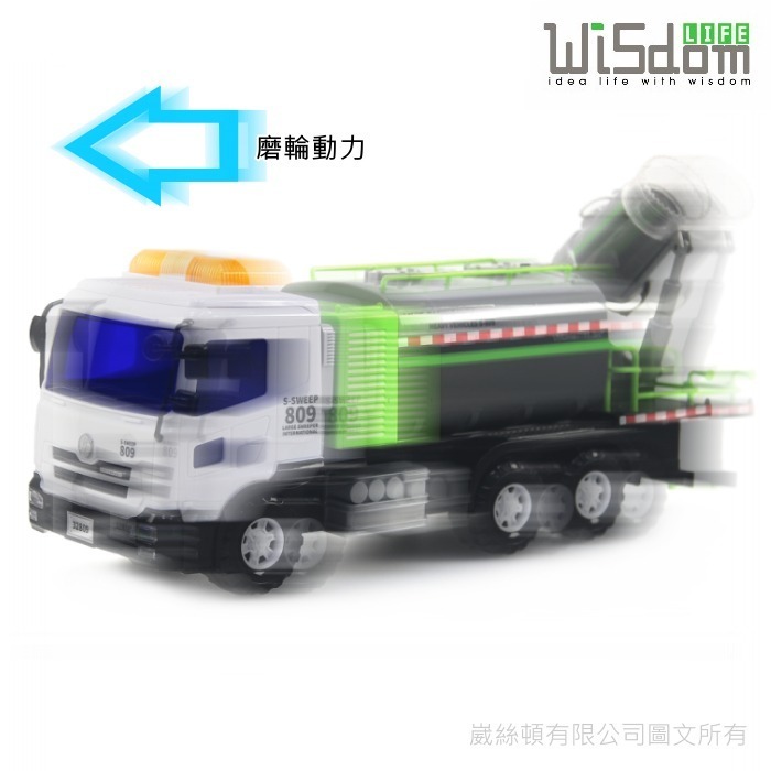 【Wisdom Life】WISDOM 仿真磨輪動力車系列-噴霧除塵車(可噴霧與發光設計) 台灣商品檢驗合格-細節圖6