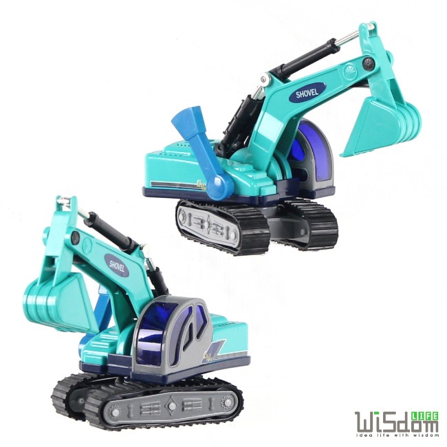 【Wisdom Life】WISDOM 仿真磨輪動力車系列-砂石車挖土機組 台灣商品檢驗合格-細節圖5