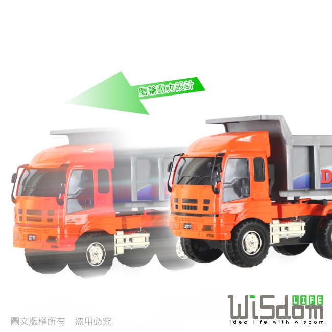 【Wisdom Life】WISDOM 仿真磨輪動力車系列-超大砂石車 台灣商品檢驗合格-細節圖6